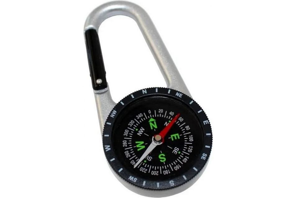 Компас с карабином алюмин. Большой